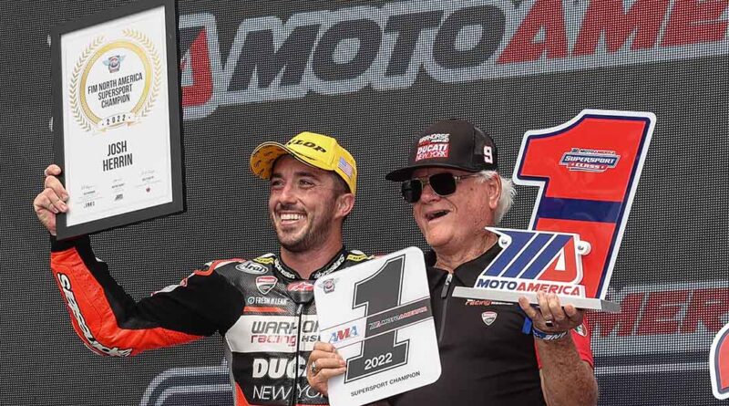 Josh Herrin secured the 2022 MotoAmerica Supersport Championship at New Jersey Motorsports Park on Sept. 10 |Credit: Brian J. Nelson