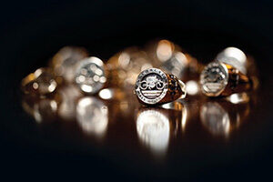Shot of Hall of Fame rings